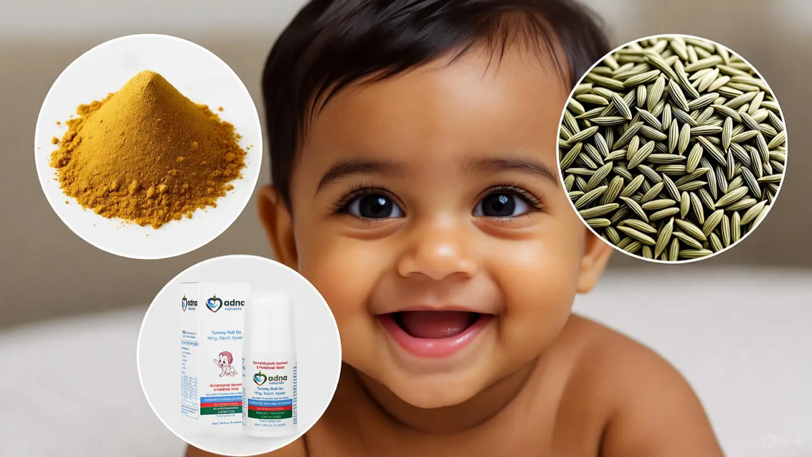 Natural Tummy Relief for Babies: How Hing, Saunf, and Ajwain Soothe Colic and Gas